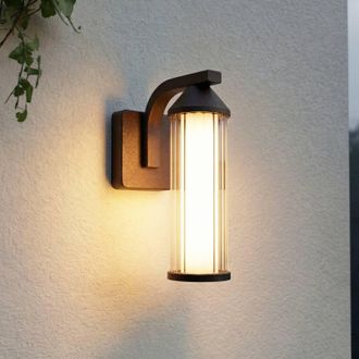 Lindby Lindby L&aacute;mpara De Pared Led Exterior neravio En Marr&oacute;n Aluminio