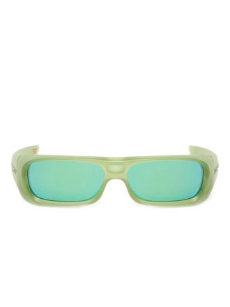 Oakley Occhiali da sole Permian rettangolari - Verde