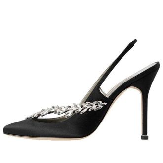 Balenciaga (WMNS) Balenciaga Manolo Blahnik Slingback Black A0024NW1WM81089