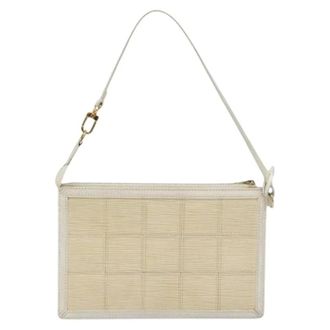 Louis Vuitton Pre-owned Delmonico Pochette - Dames - Pre-owned - Beige - Maat: ONE Size Leer