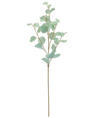 Melrose International Set Of 6 Blue Silver Dollar Eucalyptus Leaf Spray