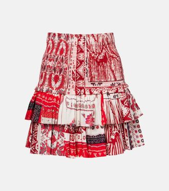 Isabel Marant Naomi shirred printed cotton miniskirt