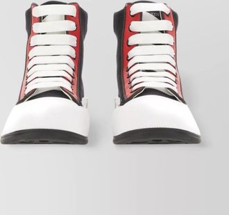Alexander McQueen cotton high-top sneakers