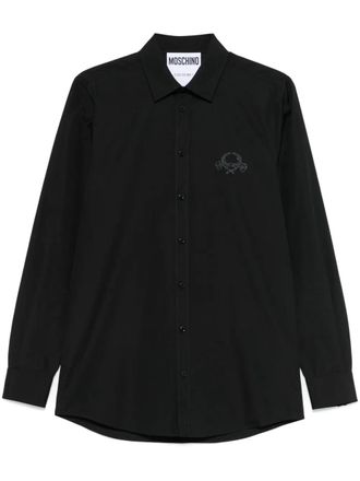 Moschino Mens Poplin Shirt - Black Cotton - Size EU 40 (Mens)