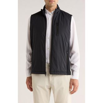 Mizzen+Main Northwood Mixed Media Vest in Black at Nordstrom, Size Xx-Large
