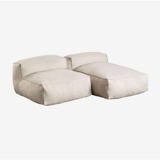 Sklum Sofá modular chaise longue de 2 piezas para jardín Dojans SKLUM