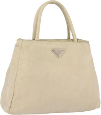 Prada Pre-owned Nylon Tote Bag - Dames - Vintage Shopper - Beige - ONE Size - Nylon - Vintage