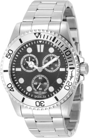 Invicta Pro Diver 51140 Herenhorloge - Quartz Uurwerk - Roestvrij Staal met Zwarte Wijzerplaat - 43 mm