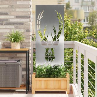 vidaXL Panel Decorativo De Jard&iacute;n Plateado 50 X 140 Cm Vidaxl