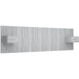 vidaXL Testiera Letto con Comodini in Legno Multistrato Grigio Sonoma - Vidaxl