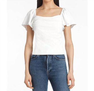 Amanda Uprichard Fortuna Top In Ivory