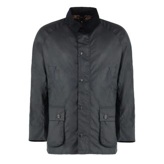 Barbour Jassen, Heren, Blauw, S, Katoen, Ashby Waxed Cotton Jacket