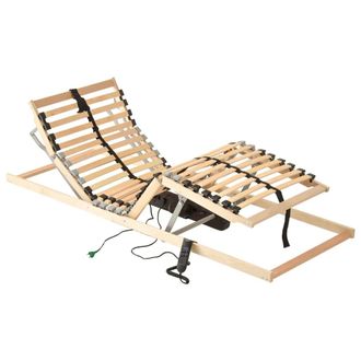 vidaXL Vidaxl - Cama Somier El&eacute;ctrico De L&aacute;minas Sin Colch&oacute;n 7 Zonas 80x200 Cm
