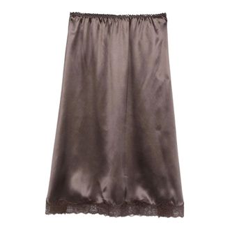 Magda Butrym Midi Skirts, female, Brown, Size: M Lace Finish Midi Skirt