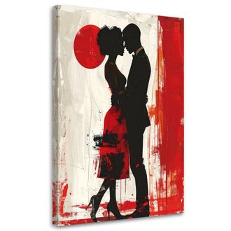 Feeby Impresi&oacute;n De Imagen Pareja Enamorada Amor Rojo Estilo Boho 70x100