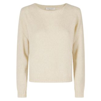 Roberto Collina Truien & Vesten, Dames, Beige, M, Girocollo ML
