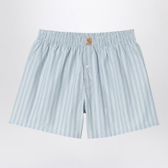 Carhartt Work in Progress Cotton boxer shorts in Grimsby Stripe / Blue Fog