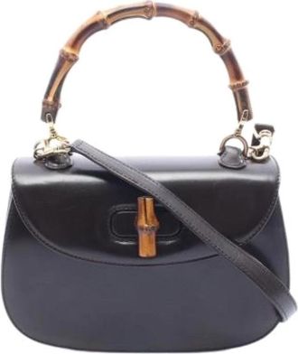 Gucci Pre-owned Vintage Handtas - Dames - Vintage Handtas - Zwart - ONE Size - Leer - Vintage
