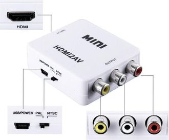 Trade Shop Trade Shop - Adaptador De Video Digital Hdmi A Av Rca Analog Digital Converter