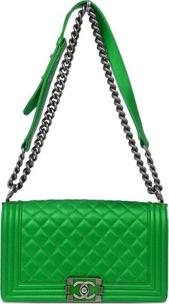 Chanel Borsa a spalla Boy Chanel media Pre-owned 2014-2015 - Verde