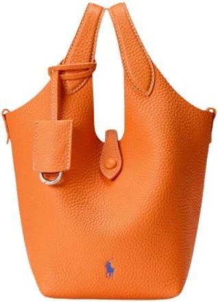 Polo Ralph Lauren Kleine Handtas - Dames - Handtassen - Oranje - ONE Size - Leer - Tassen