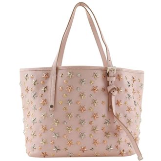 Jimmy Choo London Pink Leather Tote Bag (Pre-Owned)