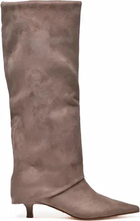 Steve Madden Taupe Polyurethane-Blend Slouchy Boots