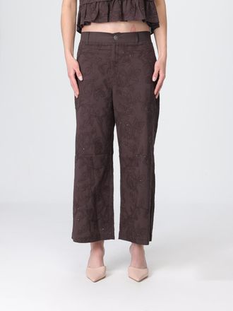 Liu Jo Pantaloni cropped in cotone con stampa floreale