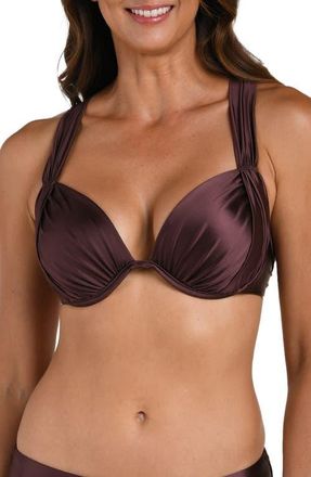 La Blanca Earth Underwire Bikini Top in Truffle at Nordstrom, Size 10