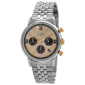 Timex Marlin Chronograph Quartz Champagne Dial Mens Watch TW2W60100