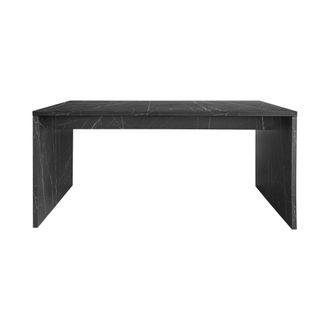 Really Nice Things Mesa de comedor efecto m&aacute;rmol negro en melamina 160cm