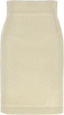 Tagliatore Nell Skirt - Dames - Midirokken - Beige - L - Katoen - Rokken