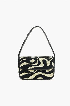 America & Beyond Womens Soho Inked Tufted Shoulder Bag In Black