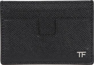 Tom Ford Logo Plaque Textured Leather Wallet