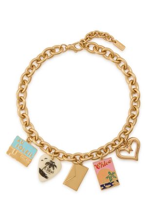 Chlo&eacute; The Chlo&eacute; Postcards Charm Necklace - Gold Other - One Size