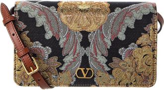 Valentino Vlogo Canvas Shoulder Bag