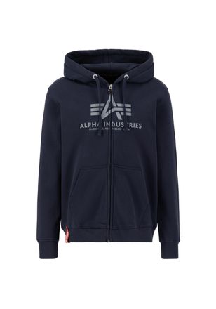 Alpha Industries Hoodie ALPHA INDUSTRIES Basic Zip Hoodie BL, Herren, Gr. XS, blau (rep.blau), Shell: 80% Cotton, 20% Polyester, regular fit, Sweatshirts Hoodie