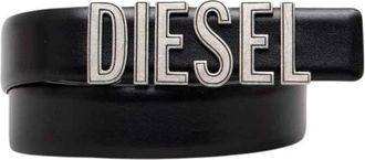 Diesel Cintur&oacute;n de Piel - Accessories - Mujer - Negro - 80 CM
