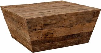 Wanderlust Deco Mesa de centro de madera marr&oacute;n 90x90x40h cm