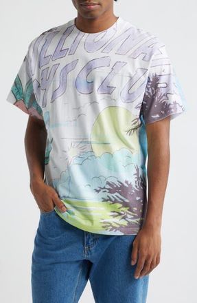 Billionaire Boys Club BB Sunrise Oversize Graphic T-Shirt in White at Nordstrom, Size Xx-Large