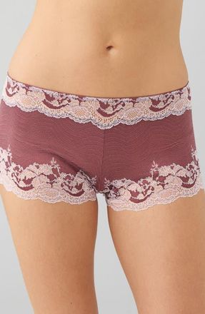 Wacoal Modern Affair Boyshorts in Rose Brown/Cradle Pink at Nordstrom, Size X-Large