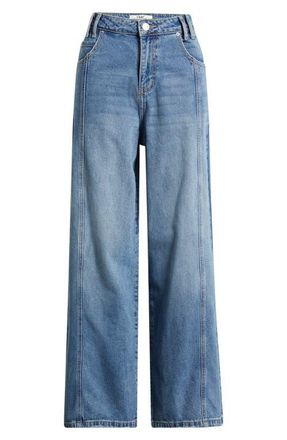 YMI Relaxed Extra Baggy Wide Leg Jeans in Light Blue Potassium at Nordstrom, Size 11