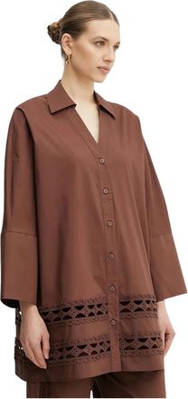 Twinset Donna, Camicette, Marrone, M, new
