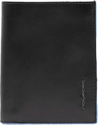 Piquadro Blue Square Vertical Wallet - Heren - Portefeuilles - Zwart - ONE Size - Katoen - Accessoires