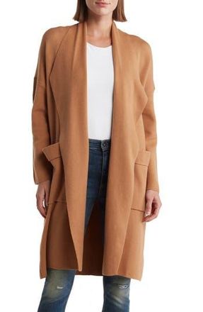 By Design Andrea Open Front Long Cardigan in Camel at Nordstrom Rack, Size X-Small