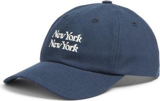 Corridor New York New York Adjustable Cotton Twill Baseball Cap in Navy at Nordstrom