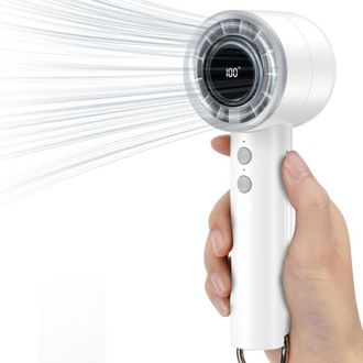 OEM Mini Ventilador Port&aacute;til Usb Con Pantalla Led - 3000 Mah - Ventilador Port&aacute;til Para Oficina, Biblioteca Y Viajes - Blanco-crezuo