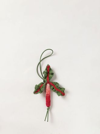 J.W.Anderson Portachiavi crochet in cotone bicolore con fettucce