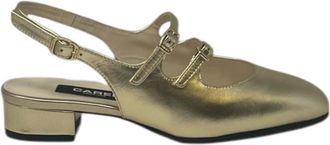 Carel Golden Leather Ballet Flats