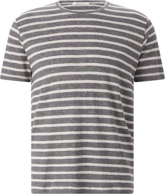 Stefan Brandt Enno T-Shirt - Heren - T-shirts - Grijs - M - Linnen - Tops